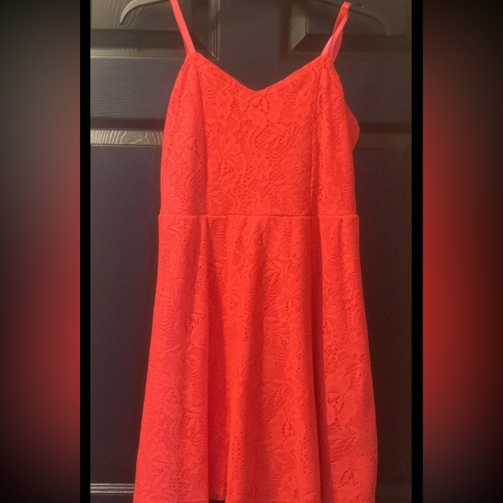 Pink lace dress